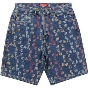 Supreme Gradient Jacquard Denim Shorts Size 34